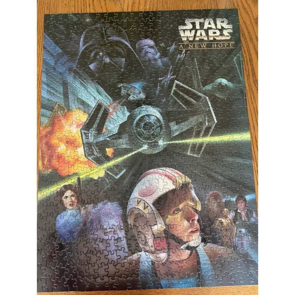 Vintage 1995 Star Wars A New Hope 550 Piece Puzzle Complete Milton Bradley